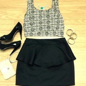 Silence + Noise Peplum Skirt